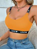 EasyFave Sujetador de punto con forma de corazón y letras para mujer - details 24