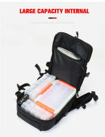Mochila de Pesca con Soporte para Caña Impermeable de Gran Capacidad Bolsa Táctica Negra para Almacenamiento de Señuelos de Pesca - details 3