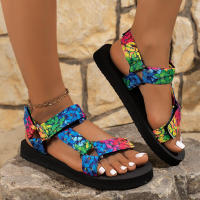 Verano plano ligero con sandalias de playa de punta redonda para mujer - details 24