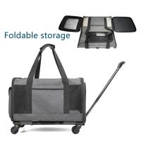 Bolsa de viaje portátil para mascotas, bolsa de malla transpirable con ruedas universales, plegable, de gran capacidad, desmonta - details 7