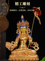 Exquisito adorno de latón de Huang Caishen con cuatro paredes, colección de oro antiguo rojo Guanyin, budismo esotérico de transmisión, - details 0