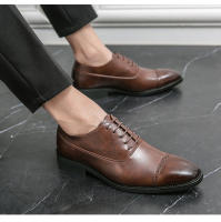 Vestido de hombre Zapatos Oxford con cordones Moda Zapatos de cuero de negocios de color sólido de gran tamaño - details 5