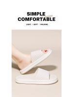 Zapatillas de casa de Color sólido para hombre y mujer, chanclas de baño antideslizantes de EVA, sandalias ligeras concisas para mujer, zapatos para parejas, verano - details 9