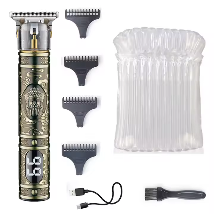 Kemei-cortadora de pelo profesional de metal para hombre, máquina eléctrica de corte de pelo, recargable, 4011 - 1