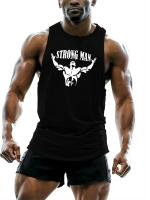 Camisetas sin mangas para hombre fuerte a la moda, chaleco de gimnasio sin mangas con estampado 3D, ropa informal suelta, camisetas deportivas transpirables para exteriores - details 2