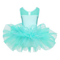 Vestido de baile de Ballet para niñas, sin mangas, lentejuelas brillantes, leotardo de malla, tutú, Ropa de baile, gimnasia, patinaje, disfraz de escenario actuación - details 41