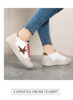 Nuevos zapatos ligeros de junta antideslizante suela suave de las mujeres de la plataforma casual zapatos de moda estrella blanco zapatos. - details 4