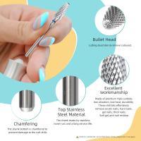 HYTOOS-brocas de carburo para uñas, broca rotativa profesional para uñas con llama, removedor de Gel acrílico para manicura, accesorios para uñas - details 3