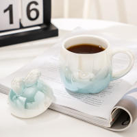 Ins sentido artístico lindo regalo taza de agua de cerámica, oficina creativa recuerdo par taza taza de café taza - details 1