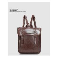 Mochila Mochila Estilo Universitario Bolso Retro De Cuero Suave Para Mujer Bolso Escolar Informal De Gran Capacidad - details 2