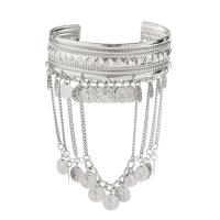 Pulsera de Metal Dorado con Moneda de Hoja Tassel de Brazo Alto para Hombres y Mujeres - details 8