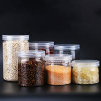 Frascos de plástico transparente para cocina, caja de almacenamiento para embalaje de galletas, granos de café, nueces, tanque de sellado de aperitivos, contenedor de alimentos, 12 piezas, 500ml - details 2