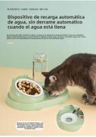 Cuenco para gatos, cuenco doble, agua potable automática, cuenco de comida para cachorros, agua potable para mascotas, suministros para perros y gatos - details 2