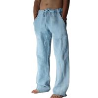 Pantalones Informales de Lino y Algodón para Hombre Pantalones Cortos Transpirables para el Otoño y el Verano - details 0