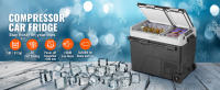 Congelador refrigerador portátil para automóvil SucceBuy. Zona dual de 58 litros. Compresor para el hogar del coche - details 0