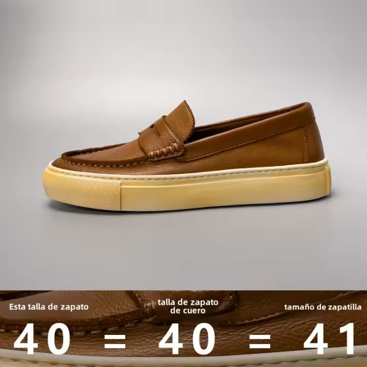 Cuero lavado al agua, primera capa de cuero de vaca, zapatos de hombre hechos a mano, estilo vintage. - 1