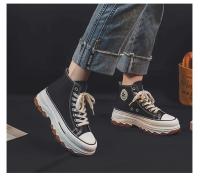 Zapatillas Deportivas de Moda y Versátiles Transpirables, Cómodas y Informales con Punta Redonda Elevada, Suela Gruesa de Lona - details 4