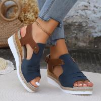 Sandalias de tacón de cuña para mujer, zapatos de moda de verano - details 1