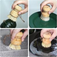 Cepillo De Limpieza Para Cocina De Bambú - Cepillo Natural Para Lavar Ollas Y Platos Delicados Para El Hogar - details 4