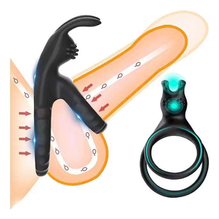 Leten Anillo de Silicona para Estimulación del Clítoris y Retraso de la Eyaculación para Hombres Juguetes Sexuales para Hombres Parejas 18+ - 1