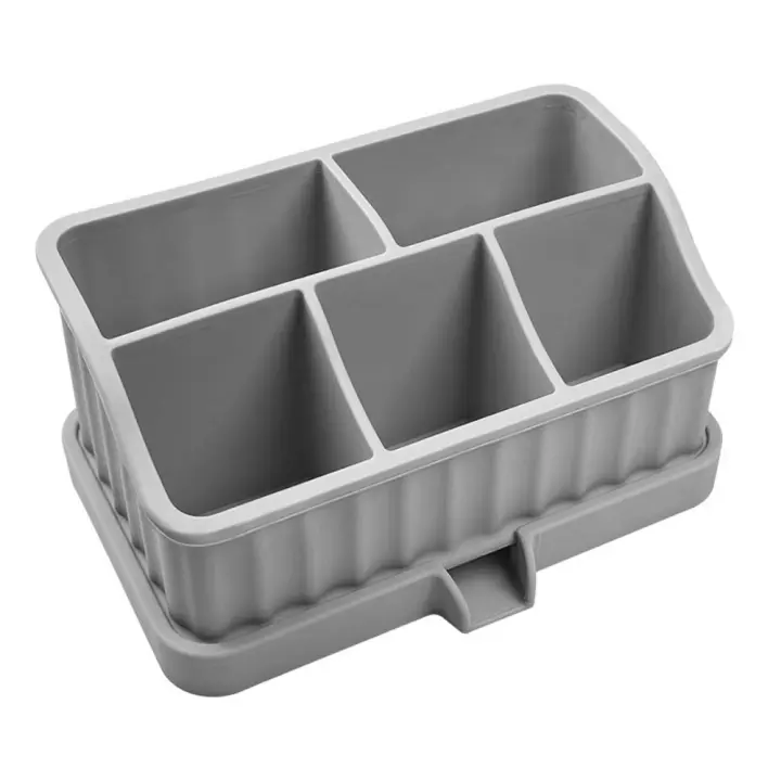 Caja de almacenamiento de cepillos de dientes de silicona desmontable, soporte de cepillo de dientes de fácil limpieza, organizador antideslizante para pasta de dientes - 1