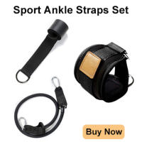 3PCS/SET Fitness Ankle Straps Adjustable D-Ring Foot Support Cuffs Gym Leg Strength Workouts Pulley With Buckle - details 1