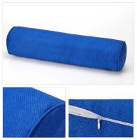 Almohada cilíndrica de lino y algodón, cojín de cabecera de sofá de oficina, extraíble y lavable, Color sólido - details 13