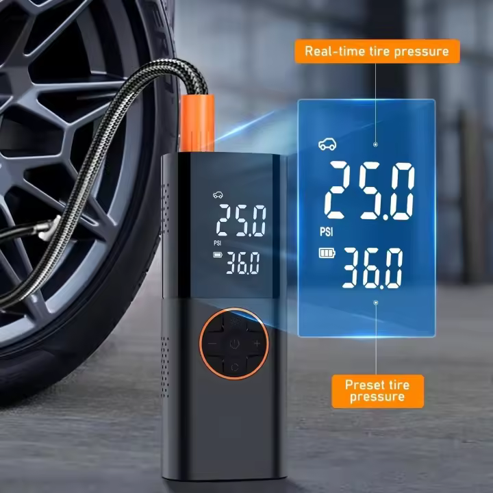 Inflador de Neumáticos Portátil Bomba de Aire sin Cable 2X Rápida Batería de 7800mAh - 1