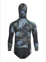 Nuevo traje de neopreno de 5mm con capucha de fisión de manga larga de 3mm 2 piezas de neopreno sumergible traje de neopreno de camuflaje para hombres - details 2