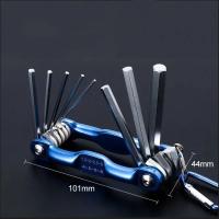 Llave hexagonal plegable portátil con mango de Metal, destornillador, juego de llaves Allen plegables, herramienta de extracción, llave Hexagonal Torx 8 en 1 - details 13