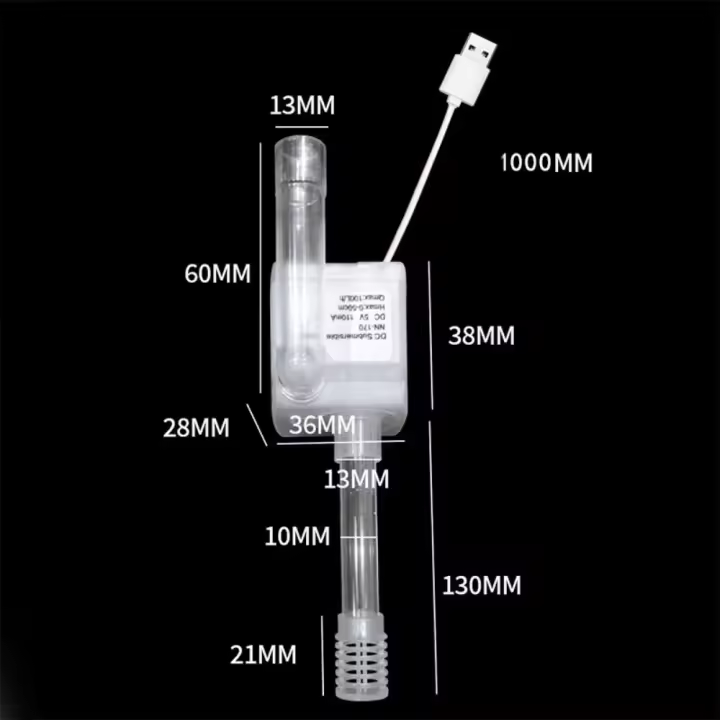 Bomba sumergible pequeña USB portátil, ventosa ultrasilenciosa, Mini bomba de agua de 1W, bomba de fuente de agua de plástico para acuario - 1