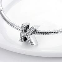 LAZA-abalorio de plata de ley 925 con 26 letras del alfabeto, abalorio de A-Z con nombre, compatible con Pulsera Original, collar, colgante, regalo de joyería - details 63