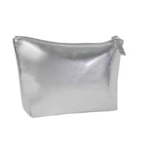 Bolso de Makupé de Cuero Suave Plateado Organizador de Viaje Portátil Bolsa de Cosméticos - details 5