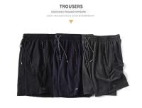 Pantalones cortos de nylon Lycra para hombres en verano Talla grande, malla elástica, negro y gris - details 10