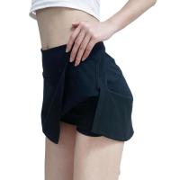 Falda de Yoga dividida 2 en 1, pantalones cortos antiexposición, falda deportiva elástica de cintura alta, ropa deportiva para gimnasio, forro de seguridad, falda de verano para mujer - details 3