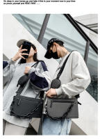 Nuevos bolsos para hombres y mujeres, bolsos de cadena personalizados de moda, bolsos de mensajero de hombro neutros y versátiles de moda, bolsos cuadrados pequeños. - details 2