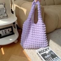 Bolso de hombro plisado para mujer, bolsa Vintage de gran capacidad, Color caramelo, Burbuja, nube, compras, Verano - details 4