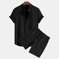 Conjunto de dos piezas para hombre Casual Suelto Multicolor Ropa de playa Conjunto de manga corta Shorts Conjunto de dos piezas - details 1