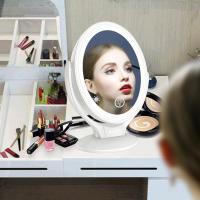 Espejo maquillaje con luz, giratorio 360 °, pantalla táctil de brillo ajustable,Adecuado para dormitorio y baño - details 1