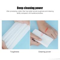 Toallas faciales desechables de algodón para baño, toallitas desmaquillantes, seco y húmedo, rollo de papel para el cuidado de la piel - details 10