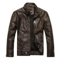 Chaqueta de Cuero Estilo Americano Retro Prenda Ligera para Hombres Moda Callejera - details 0