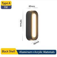 Lámpara LED de pared de doble cabeza para exteriores, foco bidireccional simple impermeable para lavado de pared, villa, patio, 110V, 220V - details 9
