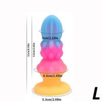 Leten consolador luminoso estimula el ano, vagina, tapón Anal, masturbador, dilatador Anal suave con ventosa, Juguetes sexuales para hombres - details 4