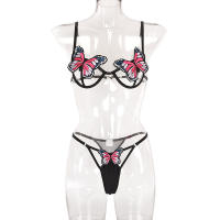 Eroctic-conjunto Sexy de dos piezas para mujer, sujetador transparente fino, lencería asequible, paquete erótico de lujo - details 1