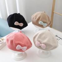 Gorro de Bebé de Flores Cálido de Invierno Gorro de Pintor de Color Sólido para Niñas Pequeñas - details 3
