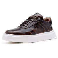 Nuevos zapatos blancos genuinos de alta calidad para hombre, zapatos de cuero de Italia, capa superior, zapatillas con elevador de Color desnudo puro para hombre - details 7