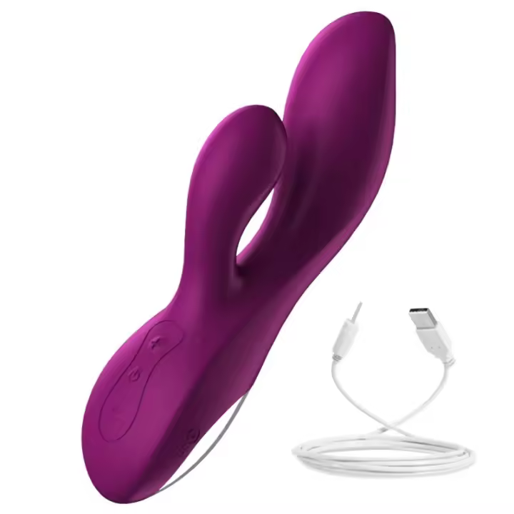 Potente consolador vibrador para mujer, vibrador de conejo con punto G, potente consolador, vibrador de conejo con punto G, estimulador de clítoris y pezón, masajeador vaginal, juguetes sexuales para adultos para mujer - 1