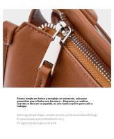 Bolso de mano minimalista cómodo de cuero suave Bandolera de hombro de gran capacidad de cuero de vaca - details 22