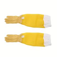 1 par de guantes a prueba de abejas, guantes de malla larga transpirables a prueba de picaduras - details 3
