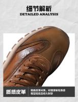Zapatos de moda para hombre, zapatillas informales de cuero para todas las estaciones, zapatos para correr de moda de estilo coreano, calzado deportivo antideslizante resistente al desgaste para hombre - details 7